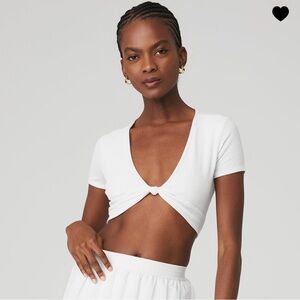 Alo Ribbed Knot Short Sleeve